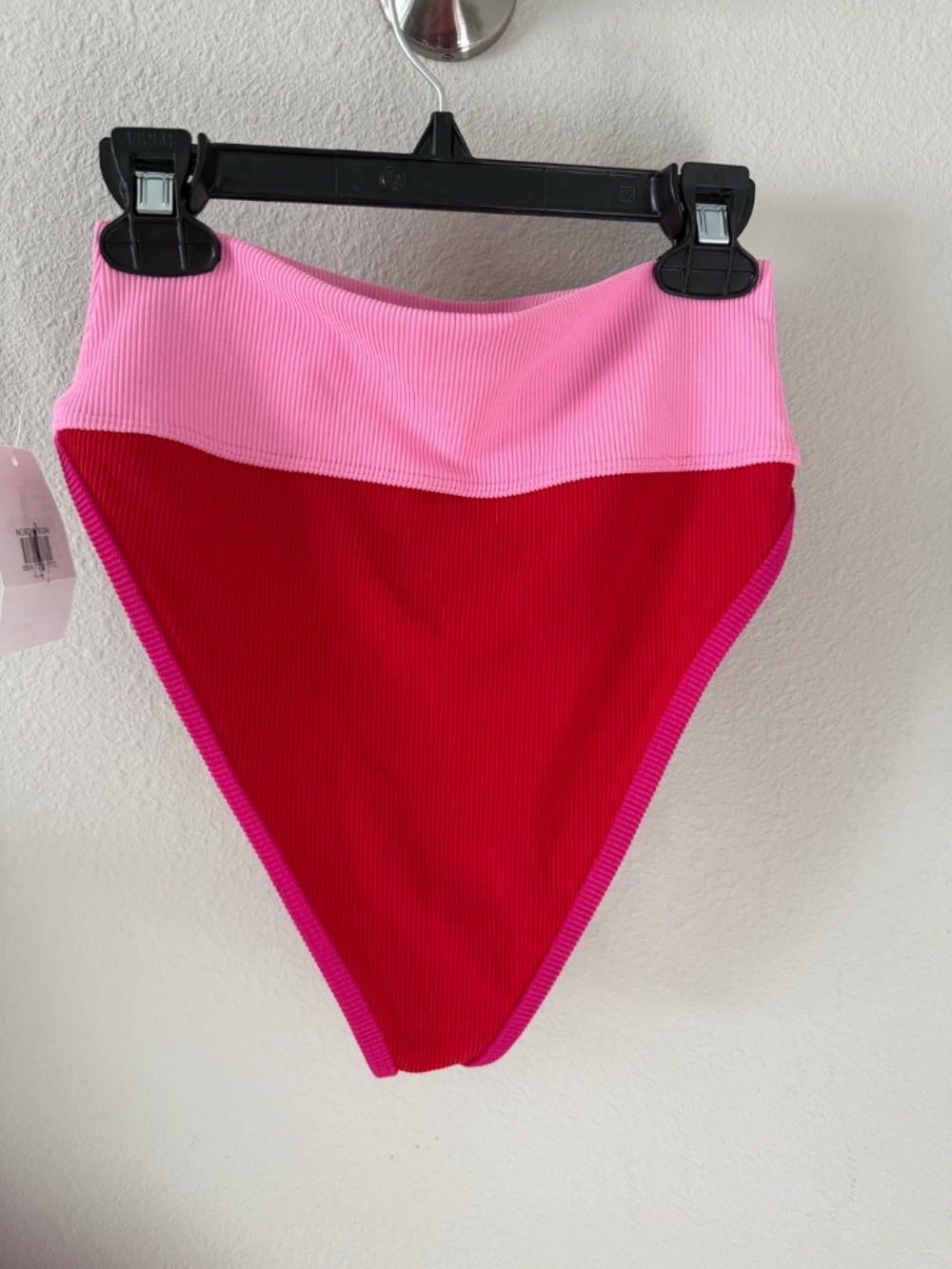 Beach Riot Emmy Bikini Bottom Fuchsia Red Neon Size S $98 - Picture 7 of 8